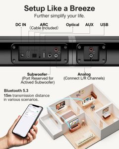 ULTIMEA Apollo S40 Pro Soundbar – Compact Home Audio Speaker