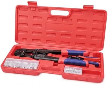 iCrimp Wire Rope Crimping Tool Kit with Wire Rope Swager, Wire Rope Cutter and Aluminum Loop Sleeves 3/64'',1/16'',5/64'', 3/32'',7/64'',1/8'', for Mono Fishing Line,Cable Railing, Wire Rope Sling