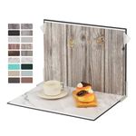 Meking 9Pcs 18Patterns Small Product Photography Backdrop Kit Photo Backdrop Board for Food Photography - Double-Sided Tabletop Photography Backdrop, 16x11.5inch