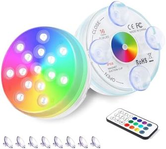 AquaMiracle Upgraded Submersible LED Lights Pool Lights with Remote, Battery Powered Underwater Waterproof LED Lights, Shower Lights, for Aquarium, Hot Tub, Bathtub, Pool, Party, Vase Base (2-Pack)