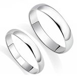 925 Sterling Silver Wedding Bands for Women Customizable Engraving Width 3.9mm US Size 11.5