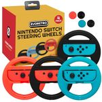 Switch Racing Wheel Controller Grip Compatible for Nintendo Switch and Nintendo OLED Games, switch wheels for mario kart, Mario kart 8 deluxe nintendo switch (4pcs)