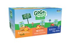 GoGo squeeZ Fruit Sauce Variety Pack, Mango Guava, Peach, Blueberry, No Sugar Added. 90g per pouch, Pack of 20