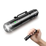 WUBEN C3 Flashlight Rechargeable 1200 High Lumens, LED Tactical Flashlight Super Bright, IP68 Waterproof Flash Light with 6 Modes, Lampe de Poche for Outdoor, Emergency, Camping, Hiking, Home