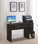 DELITE KOM Santos Engineered Wood Computer Desk for Kids/Adult Use in Home/Study Room/Office, Table with 2 Shelves (Flowery Wenge, 45.4 x 120 x 87.5)