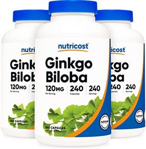 Nutricost Ginkgo Biloba 120mg; 240 Capsules (3 Bottles)