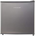 Cookology MFR45SS Small Table Top Mini Fridge in Silver - 45 Litre Capacity - For Counter Tops - Reversible Door - Adjustable Temperature Control & Legs - With Chiller Box