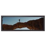 HOMESEVEN 8x24 Frame, 8x24 Panoramic Picture Frame, Solid Wood Poster Frame-Horizontal and Vertical Wall Hanging for Home, Exhibition, Caffe(Black)