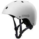 OutdoorMaster Kids Skateboard Cycling Helmet-Certified Adjustable Multi-Sports Helmet with Removable Liners for Skateboarding Skating Scooter (White, Medium: 52-56cm / 20.5"-22")