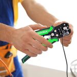 Toolzilla Wire Stripper and Cutter - 3 in 1 Electrical Wire Stripping and Cutting Tool for 10-22 AWG - Features Pliers style nose, Bolt cutter and Crimper for insulated and non-insulated terminals