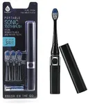 Pursonic Portable Sonic Toothbrush Battery Operated, Battery Included, 3 Brush Heads Included, 22,000 Strokes Per Minute, Brush On The Go