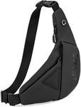 Cajmols Sling Bag Chest Shoulder Backpack Fanny Pack Crossbody Bags for Men Travel Hiking Daypack (H-Black)