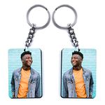 Getexciting Personalised Photo Keychain Customised With Photo Unique Birthday Key Chain (Multicolour 5.7x4.4 CM) (Brother) | Wood