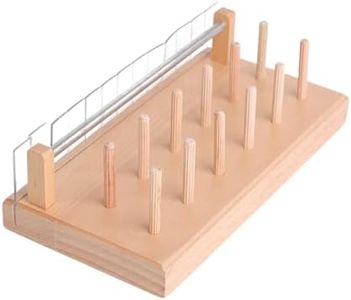 Ninebendstreams Small Bamboo Thread Holder 12 Wire Spool Rack,Sewing Organizer for Flash, Wire, and Decorative Threads Fly Tying and Jigs