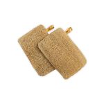 Nat Habit - Back To Natural Secrets Everyday Nat Habit Natural Sun Dried Bath Loofah | Body Sponge & Scrubber for Men & Women | Organic Luffa for Bath Shower Skin Exfoliation (Pack of 2)