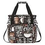 Day with the of Coffee Cafe Coffee Maker Travel Carring Bag Compatible with Keurig K-Mini or K-Mini Plus Pockets Single Serve Coffee Brewer Case Carrying Storage Tote Bag Portable Coffee Pod