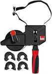 Bessey Tools VAS-23 2K Variable Angle Strap Clamp with 4 Clips,,Black with red Handle