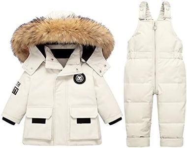 Mokitoni Toddler Girl Ski Snow Pant And Jacket Bib Baby Winter Kids Snowsuit Clothes Coat