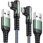 Micro USB Cable, (3-Pack, 3.3ft/6.6ft/10ft) AINOPE Micro USB Charging Cable Right Angle, High Speed Durable Nylon Braided Android Charger Compatible for Fire Tablet, Kindle, Samsung Galaxy S7 S6