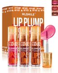 Plumping Lip Gloss - 3 Colors Hydrating Lip Glow Oil Set, Pink Clear Lip Tint Stain, Glitter Long Lasting Tinted Lip Oil, Sparkly Moisturizing Lip Plumper Gloss Make Lip Fuller for Women Makeup -Set B