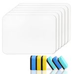 6 PCS Small White Boards 9X12 Inch Double-Sided Dry Erase Lapboard Mini Kid Whiteboard with 6 Dry Erasers for Kids, Students, Teacher, Classroom, Home, Office CP0506