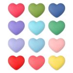 12pcs Strong Fridge Magnets, Heart Shaped Locker Magnets Colorful Decorative Refrigerator Cute Magnets for Whiteboard Map Calendars Fridge Kitchen Office Classroom