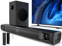 Saiyin 24.1-inch Sound Bar with Subwoofer, 100W Detachable Soundbar Home Theater Surround Sound System for TV with Horn Tweeter, Adjustable Bass and TV-ARC/Bluetooth/Optical/AUX/Connection