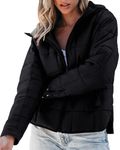 luvamia Jackets for Women with Hood Women's Jackets for Winter Winter Jackets for Women Fall Jacket Women Womens Black Jacket with Hood Women Winter Clothes Black Large Fits Size 12 / Size 14