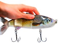 9" Summer Dancer Swimbait Glide Bait Rainbow Trout Bluegill Multi Jointed Lifelike Hard Swim bait Bass Fishing Lure Diving (Clear Lake Hitch)