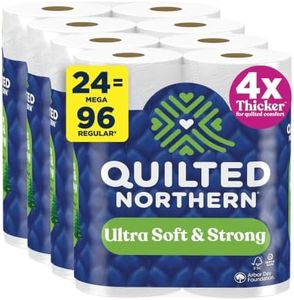 Quilted Northern Ultra Soft & Strong Toilet Paper, 24 Mega Rolls = 96 Regular Rolls, 5X Stronger*, Premium Soft Toilet Tissue
