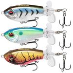 TRUSCEND Top Water Fishing Lures with BKK Hooks, Whopper Fishing Lure for Freshwater or Saltwater, Floating Lure for Bass Catfish Pike, Fishing Wobble Surface Bass Baits Teasers Fishing Gifts for Men