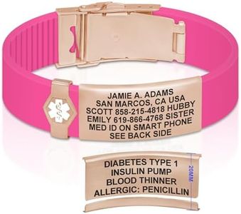 Divoti Custom Engraved Medical Alert ID Bracelet – Dual-Sided Laser Etching, Silicone Wristband, Stainless Steel Security Clasp – Adjustable & Trim-to-Fit – Emergency Medical Info Band - PRO VP PRG WH