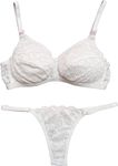 ZOQQ Bra and Panty Set | Bikini Set | Women Dress | Lingerie Set for Women | Lingerie | Sexy Lingerie | Sexy Bikini | Womens Sexy Bra and Panty | Honeymoon Bikini (34) White