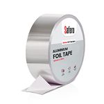 Aluminium Foil Tape, 50mm x 10 meter Strong Adhesive Heat Resistance Water Proof Foil Insulation Tape for Shielding Panels, Pipes, Ducts and other DIY Repair for Protection and Support