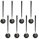 Pack of 8, Black Stainless Steel Es