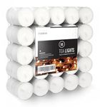 FERRIS | 8-Hour Premium Tea Light Candles - 50 Pack | Unscented, Clean-Burning Paraffin Wax | Lead-Free Cotton Wicks | Ideal for Home, Weddings, Parties, Spa, Indoor & Outdoor Use