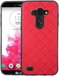 ELISORLI Compatible with LG G Vista VS880 Case Rugged Thin Slim Cell Accessories Anti-Slip Fit Rubber TPU Mobile Phone Protection Full Body Silicone Soft Bumper Grip Cover for G Vista Women Men Red