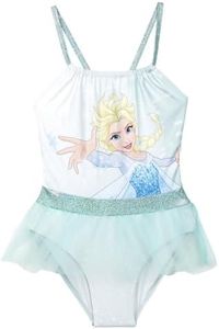 Bañador Infantil de Frozen - Color Azul - Talla de 3 Años - Bañador Niña Fabricada en 85% Poliéster y 15% Elastano de 210 gsm - Secado Rápido - Producto Original Diseñado en España