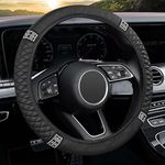 Black Steering Wheel Cover With Diamonds