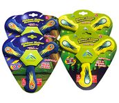 Comet and Meteor Boomerang 4 Pack - Comes with Two Outdoor Meteor Boomerangs and Two Indoor Comet Boomerangs