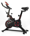 Dolphy Indoor Cycling Bike, Silent Belt Drive Exercise Bike Stationary Bicycle with Steel Flywheel, Adjustable Seat and Handlebar, LCD Monitor, Heart Rate Monitor