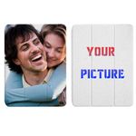 Personalised Photo Case for iPad-Soft Leather Rotating Tri-fold Book Case for iPad, Custom Photo Case for All Models 10, 9, 8, 7, 6, Air 11, Pro Mini,Customized Protective Cover Case for Your iPad