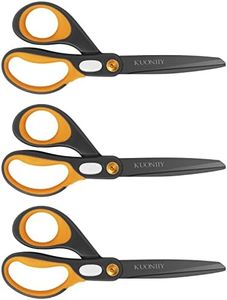KUONIIY Lot de 3 paires de ciseaux multi-usages avec revêtement en titane ultra tranchant et poignées confortables 20,3 cm
