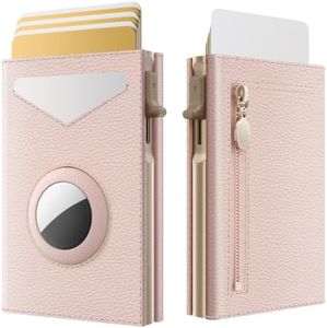typecase Small Women Wallet for AirTag, Slim RFID Genuine Leather Wallet