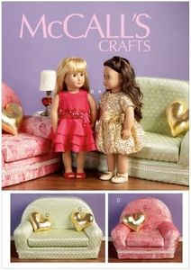 McCall's Pattern Company M6853 Dresses and Shoes for 18-Inch Doll and Furniture Sewing Template, One Size