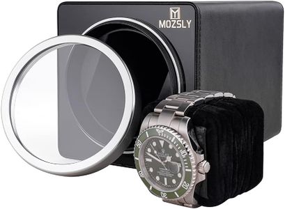 MOZSLY Single Watch Winder – Black Automatic Watch Rotator