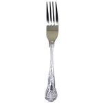 Acense 12-Pack of Large Kings Patterned Stainless Steel Cutlery Forks - Suitable for Meat, Pastry, and More Forks for Your Table Setting.