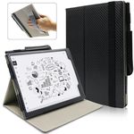 YHMHOG Faux Leather 2 10.3 inch(26.16 cm) Digital Paper Case (2020 Released), Slim Lightweight Book Folios Cover for Tablet with Pen Holder/Hand Strap/Elastic Strap/Multi-Viewing Angles (Black)