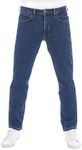 Lee Men's Brooklyn Straight Jeans, Dark Stonewash Blue, 34W x 34L