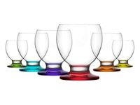 LAV NEC 14PT068FC Colored Drinking Glass, 9 oz, Clear